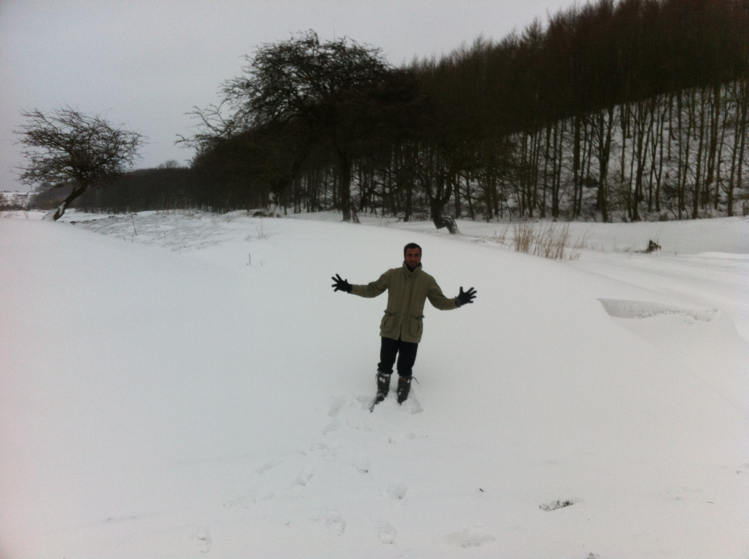 Enjoying the snow in Yorkshire with snow drifts and all. A tutoring trip with snow adventure!